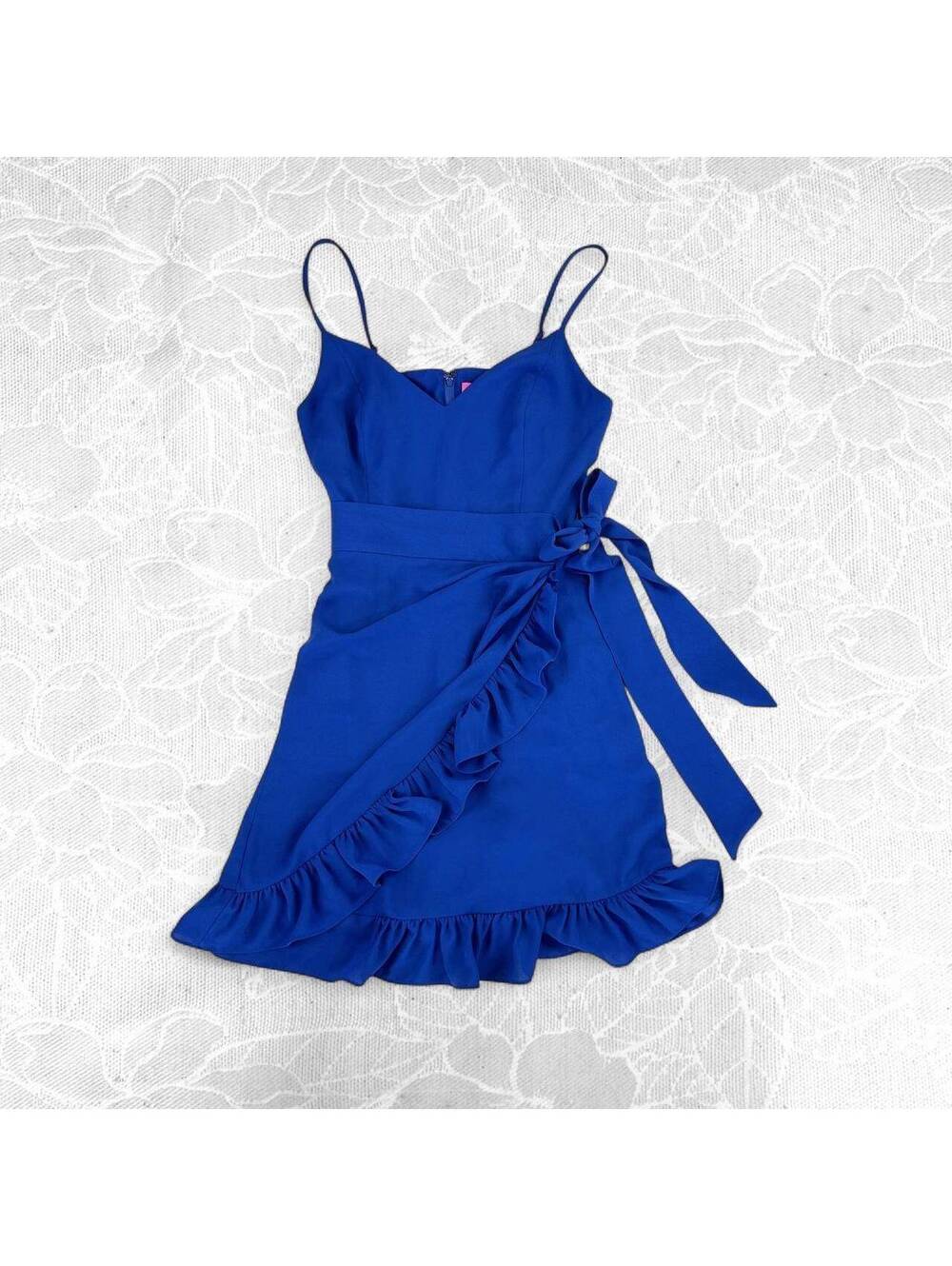 Lilly Pulitzer Royal Blue Ruffle Wrap Dress - Size 2